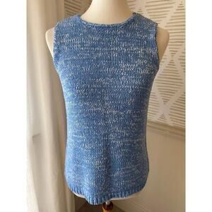 Linden Hill Women’s Medium Blue Knit Tank Sweater Top